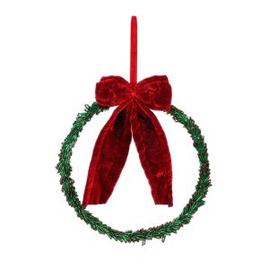 Jólakrans m/slaufu 20cm