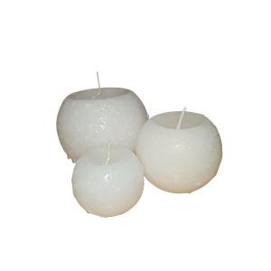 Kúlukerti Kertasmiðjan - Hvít glans