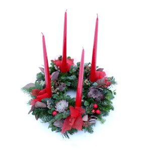 Aðventukrans rauður