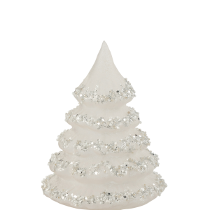 Glerjólatré, 16 cm - hvítt