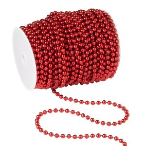 Perluband 25 m - rautt