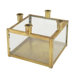 Kertastjaki fyrir 4 kerti - gylltur