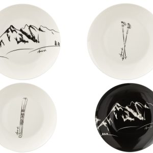 Vetrardiskar 4stk 20,5 cm - svartir/hvítir