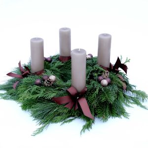 Aðventukrans brúnn