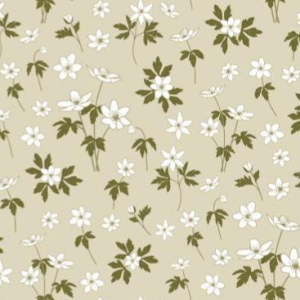 Gjafapappír Anímónur 5m - grænn