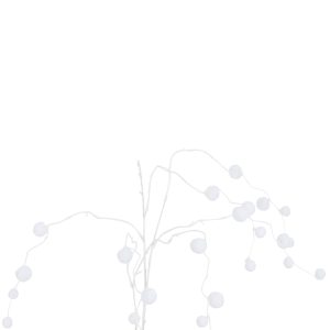 Grein með kúlum, 109 cm - hvít