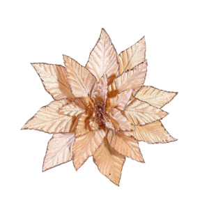 Jólastjarna með klemmu - gyllt