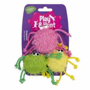 Köngulær 3stk með catnip