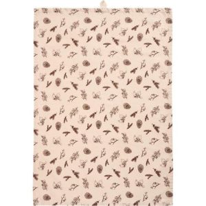 Viskastykki Jolly - brúnt/ kremlitað