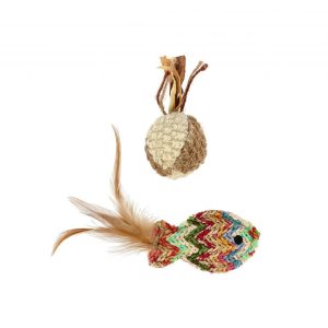 Leikfangasett Natural - fiskur og bolti