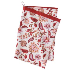 Viskastykki Divya Ruby - bleikt/hvítt