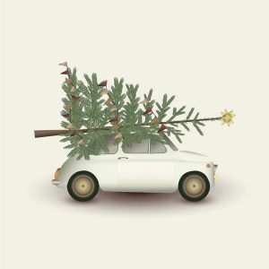 Jólatré á bíl kort