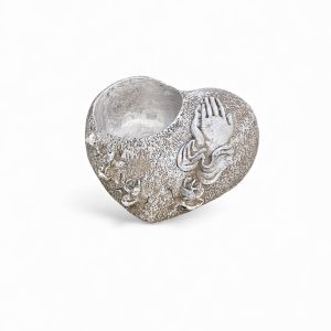 Hjara kertastjaki fyrir leiði, biðjandi hendur