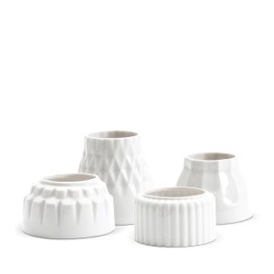 Alba Flock kertastæði, 4 stk - hvítt