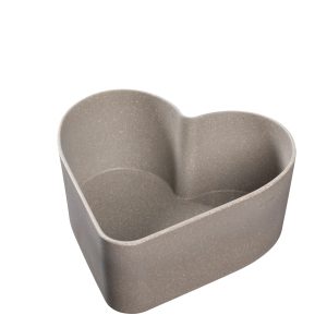 Hjarta fyrir skreytingar, 6,5cm - grátt