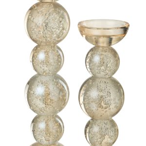 Gler kertjastjaki - kampavínslitaður