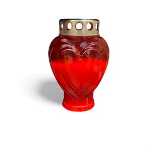 Leiðiskerti með loki, hjartalaga