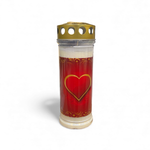 Leiðiskerti með loki, hjarta