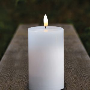 Sille útikerti, batterís, 12,5cm - hvítt