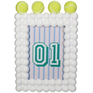 Myndarammi Tennis 18 cm - hvítur