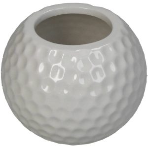Vasi/ skál Golfkúla 7 cm - hvít