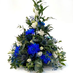 Borðskreyting 40 cm - blá