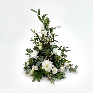 Borðskreyting 40 cm - hvít