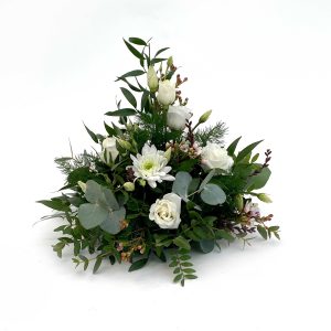 Borðskreyting 25 cm - hvít