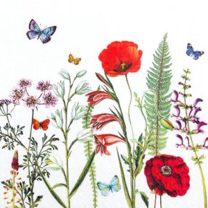 Servíettur 33 cm - Meadow in Blo