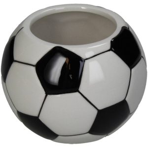 Vasi/ skál Fótbolti  8,5 cm - svartur/hvítur