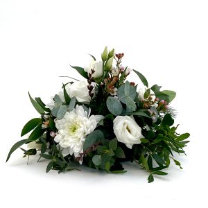 Borðskreyting 15 cm - hvít