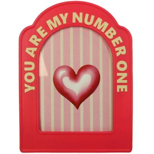 Myndarammi Nr one 18 cm - bleikur