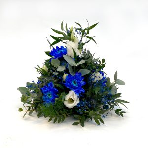 Borðskreyting 25 cm - blá