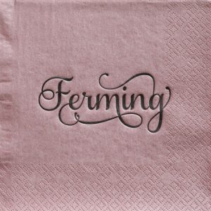 Antik rose pearl servíettur – dökkt letur