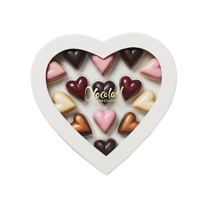 Súkkulaðihjörtu í hjartaboxi - 14 molar