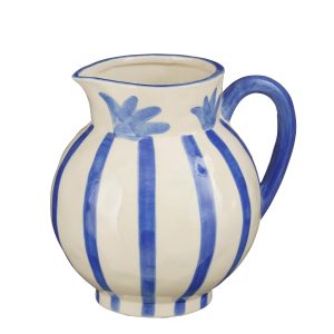Decoration jug - stripes blue