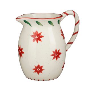 Venda jug - 22,5x15x21c kremuð/rauð