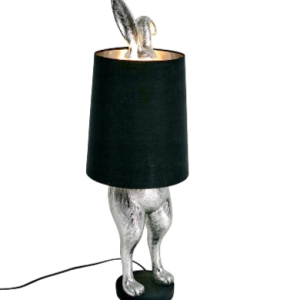 Kanínu lampi 74 cm - silfur/svartur