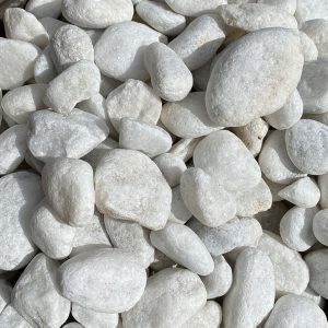 Kristalhvítir steinar 25-40mm
