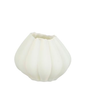 Reye vase beige - h11,5xd14,5cm