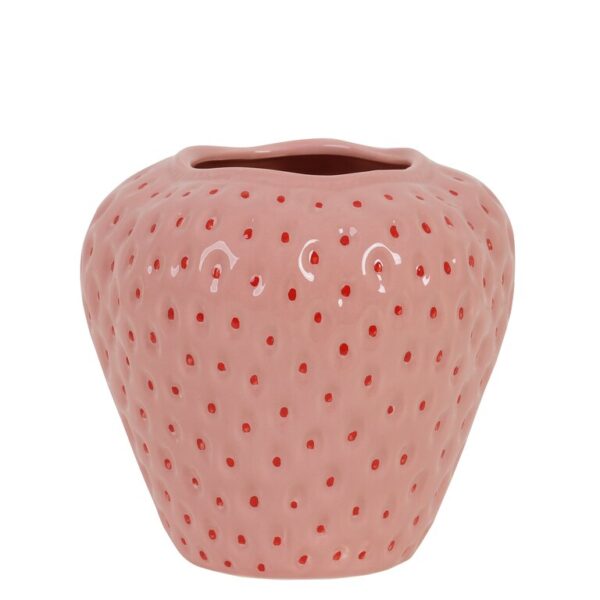 Jarðaberjavasi 13,6 cm - bleikur