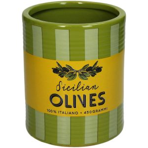 Pottur 13x13cm olives stripe