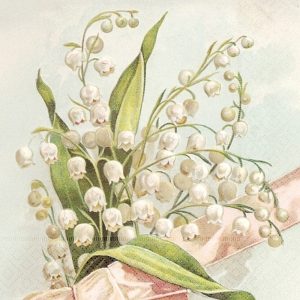 Servíettur 33x33 Lily of the valley