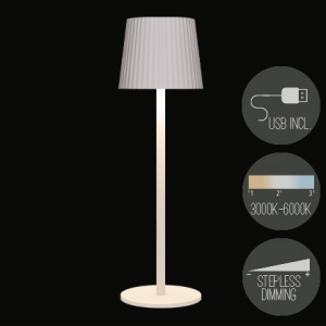 Lampi Mattur hvítur 27,5cm LED