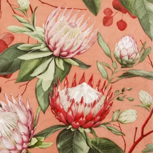 Madiba Protea coral servíettur 33x33
