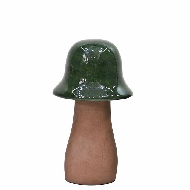 Sveppur með hatt grænn 14x26cm