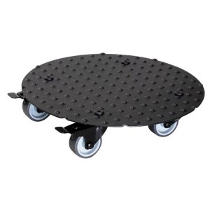 Pottahlíf á hjólum, doppur, 30cm - svört