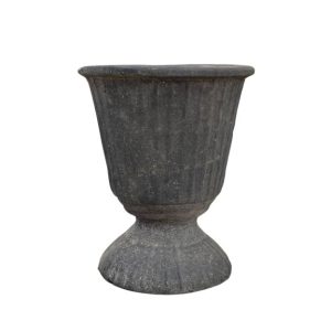 CAMILLA leirpottur á fæti, 15 cm - brúnn