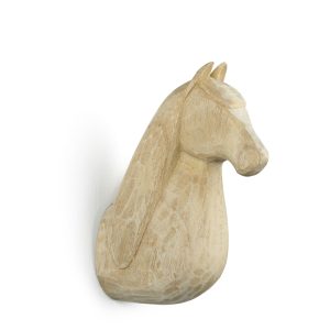 Vegg hestur, 19 cm - ómálaður
