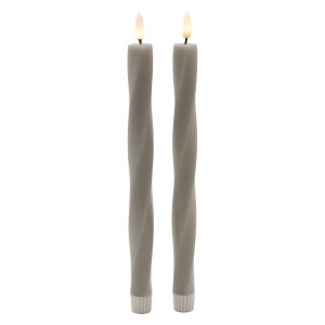 Sille Twist stjakkerti, 26 cm batterís - grá